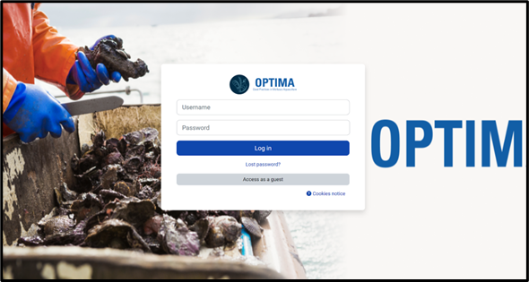 A login screen with a blue and white box  AI-generated content may be incorrect.