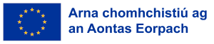 EU emblem with co-financing text in Gaelic